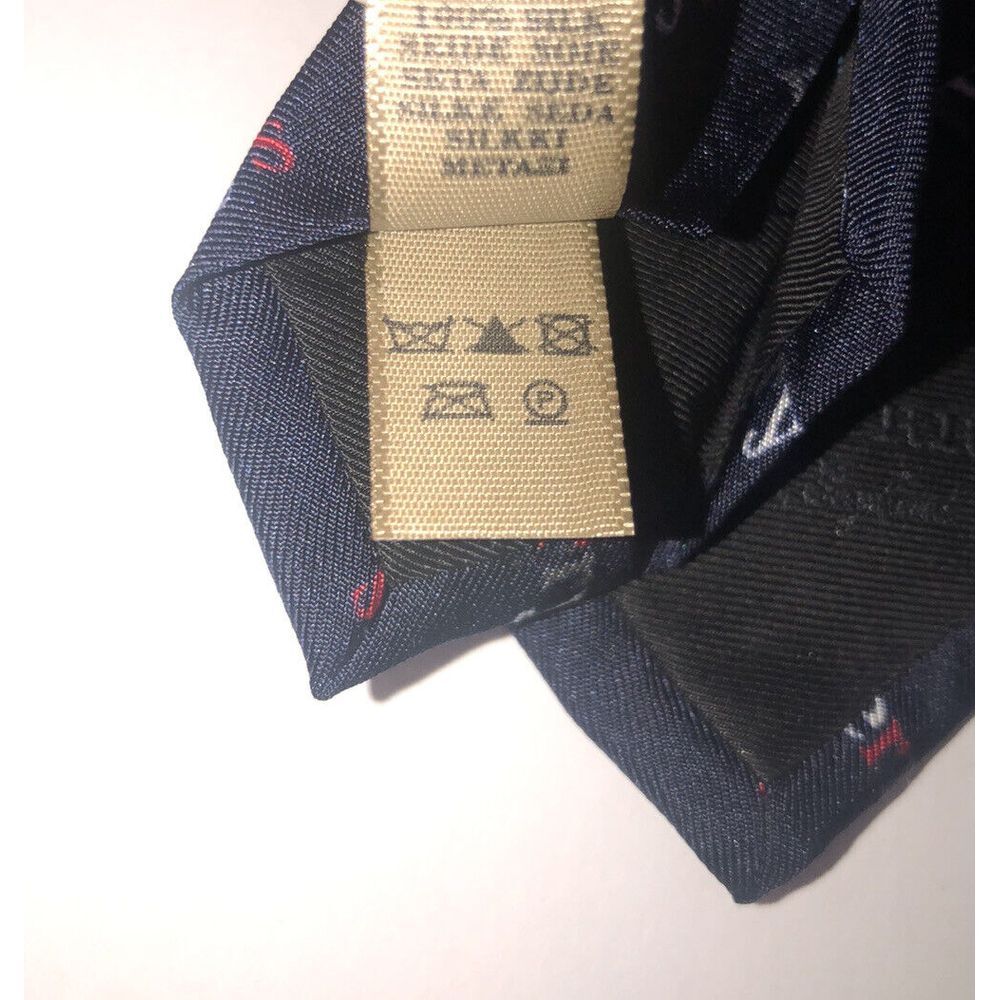 Burberry Tie Navy Archive Logo Print Manston Silk Made In Italy NEW - Picture 11 of 11